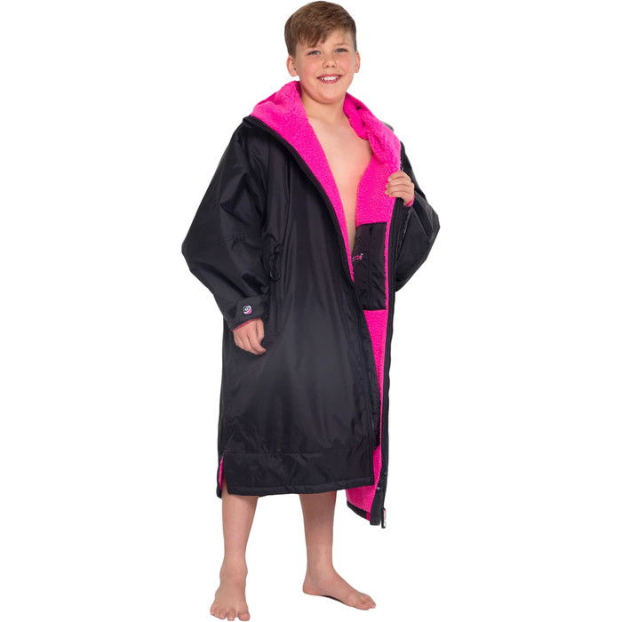 2024 Dryrobe Advance Junior Cambio De Manga Corta Robe V3 V3KSS - Black / Rosa